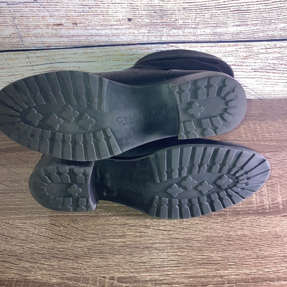 Womens Charles by Charles David 6.5 Black Leather & Suede mid calf Boots - Picture 8 of 13